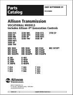 Allison Transmission Parts Catalog 3000 product families, spare parts