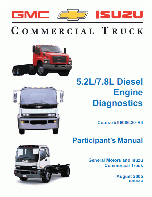 Isuzu 5.2L/7.8L Diesel Engine Diagnostics, This 273-page Participant's