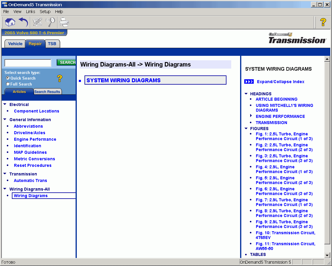 Mitchell OnDemand 5 Transmission 2006, Transmission is a computerized