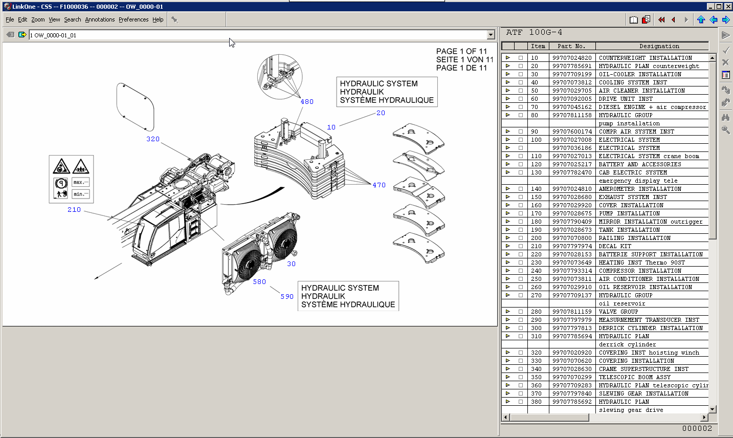 Tadano Spare Parts Catalog 2020 Cranes Cargo Crane TM/TME, M