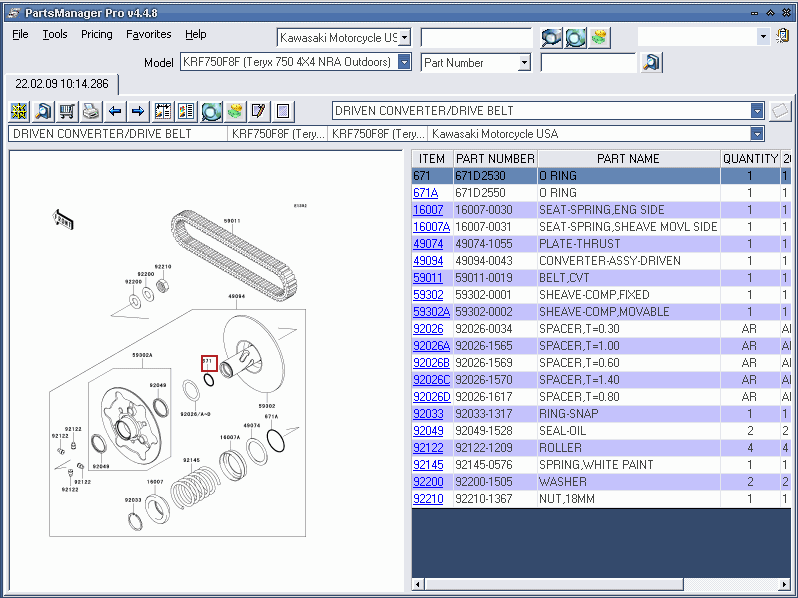 Kawasaki Usa, PMP, spare parts catalog for Kawasaki Motorcycles, ATV