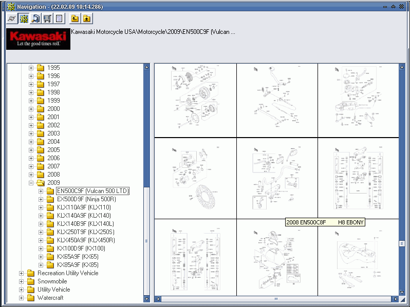 Kawasaki Usa, PMP, spare parts catalog for Kawasaki Motorcycles, ATV ...