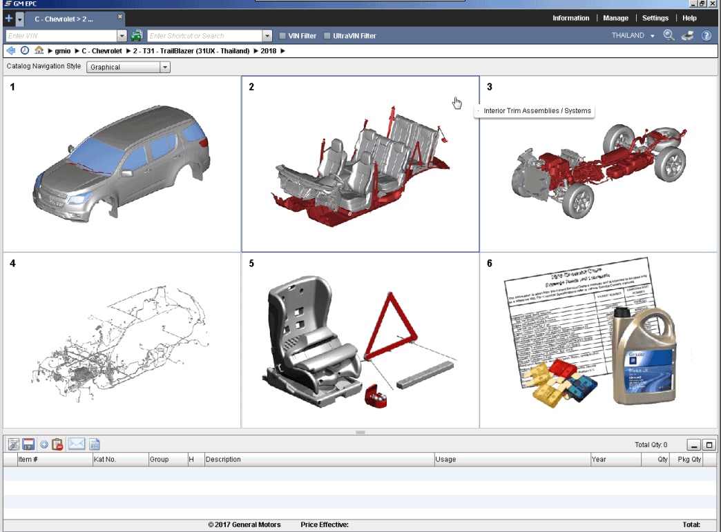 Opel catalog parts