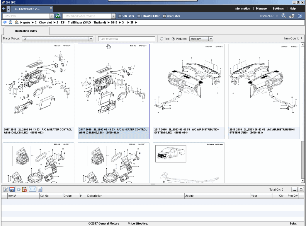 Opel catalog parts