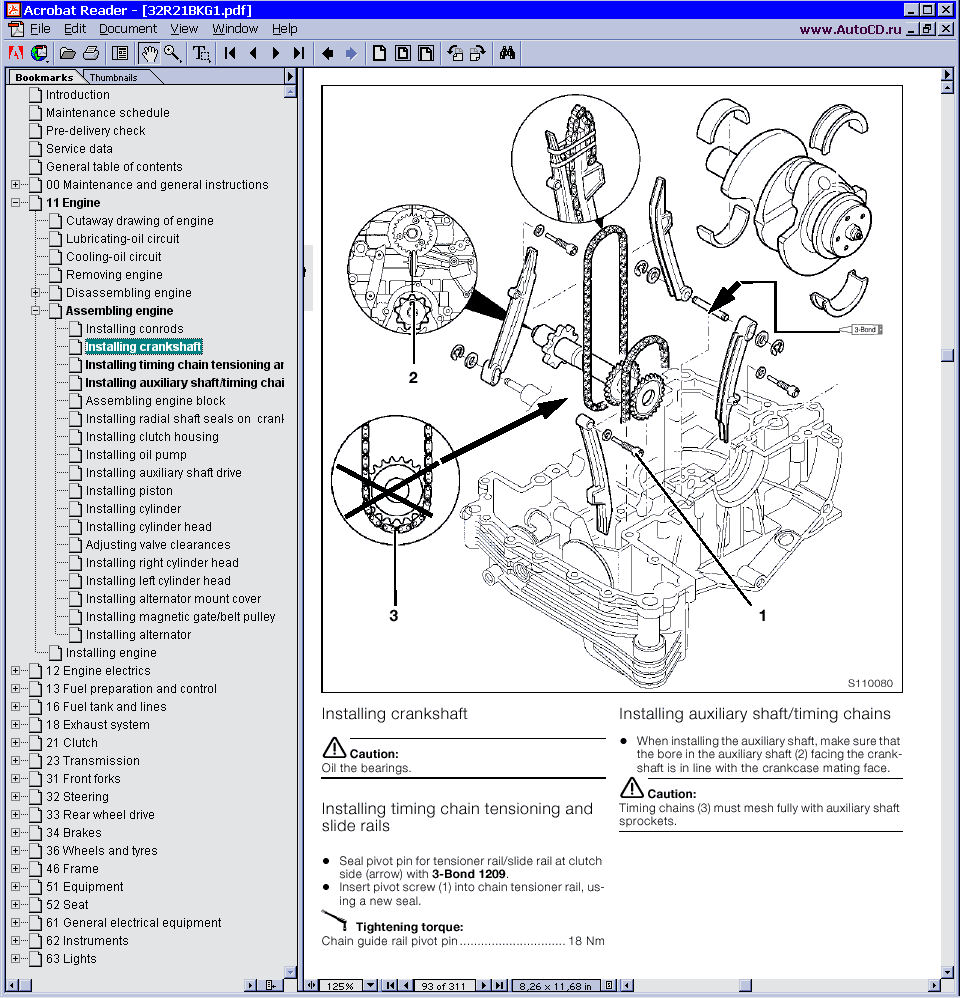 BMW C1 / C1 200, repair manual for BMW C1 / C1 200 Spare Parts Catalogs