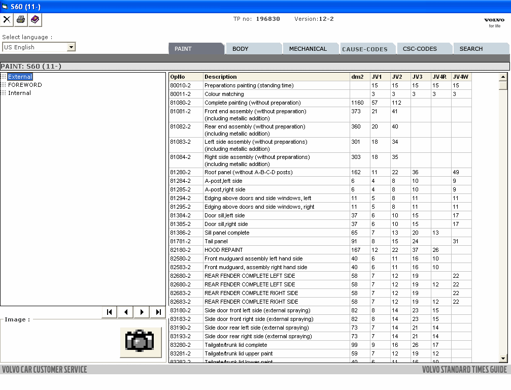 Volvo Standart Times Guide (VSTG), labor times catalog, Volvo Standart